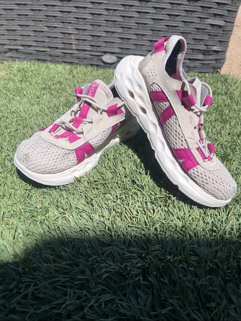 Columbia Gray and Magenta Athletic Slip-On Shoe